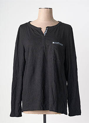 Top elasticitate mâneci lungi negru STREET ONE femeie