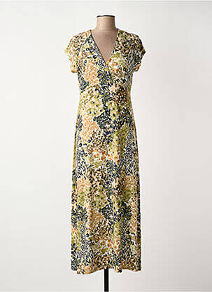 Rochie lungă mâneci scurte mâneci scurte verde GEISHA femeie