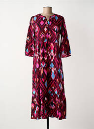 Rochie lungă imprimeu fantezie mâneci 3/4 violet STREET ONE femeie