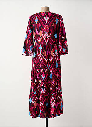 Rochie lungă imprimeu fantezie mâneci 3/4 violet STREET ONE femeie
