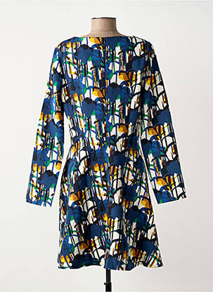 Rochie midi imprimeu fantezie mâneci lungi albastru MOLLY BRACKEN femeie