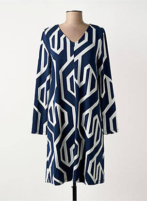 Rochie midi imprimeu fantezie mâneci lungi albastru STREET ONE femeie