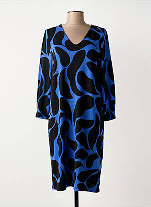 Rochie midi imprimeu fantezie mâneci lungi albastru STREET ONE femme