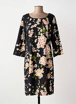 Rochie midi imprimeu floral mâneci 3/4 negru MOLLY BRACKEN femeie