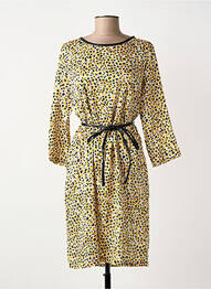 Rochie midi mâneci 3/4 mâneci 3/4 galben MOLLY BRACKEN femeie