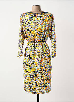 Rochie midi mâneci 3/4 mâneci 3/4 galben MOLLY BRACKEN femeie