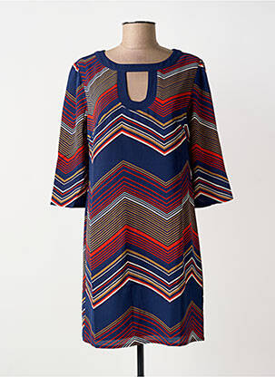 Rochie scurtă croială fluidă mâneci 3/4 albastru MOLLY BRACKEN femeie