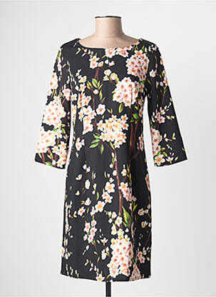 Rochie midi imprimeu floral mâneci lungi negru MOLLY BRACKEN femeie