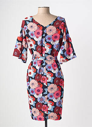 Rochie midi imprimeu floral mâneci lungi roșu MOLLY BRACKEN femeie