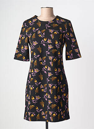 Rochie midi imprimeu floral mâneci lungi negru MOLLY BRACKEN femeie