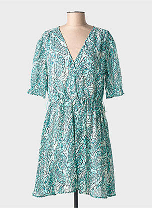 Rochie midi țesătură crep mâneci scurte albastru LEE COOPER femeie