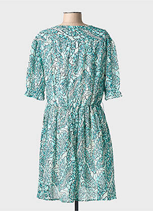 Rochie midi țesătură crep mâneci scurte albastru LEE COOPER femeie