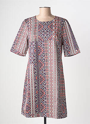 Rochie midi imprimeu floral mâneci scurte bej MOLLY BRACKEN femeie