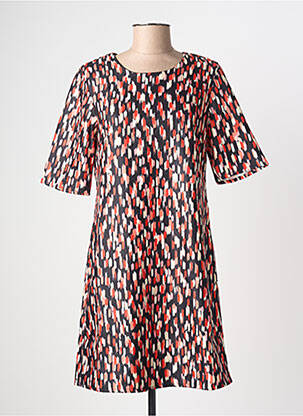 Rochie midi închidere cu fermoar la spate mâneci scurte negru MOLLY BRACKEN femme