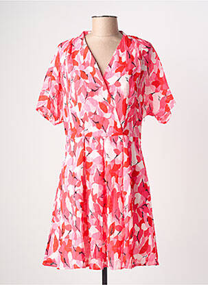 Rochie midi imprimeu floral mâneci scurte roz MOLLY BRACKEN femme