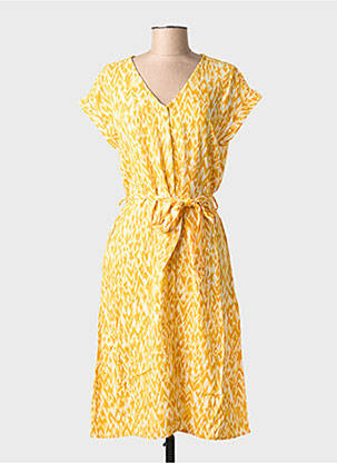 Rochie midi mâneci scurte mâneci scurte galben STREET ONE femeie