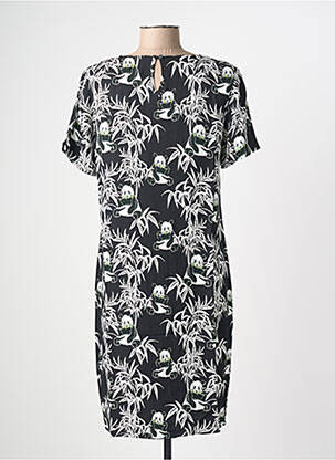 Rochie midi mâneci scurte mâneci scurte negru GEISHA femeie
