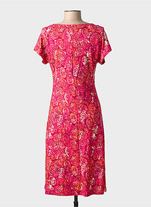 Rochie midi mâneci scurte mâneci scurte roz GEISHA femeie