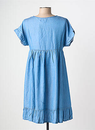 Rochie midi mâneci scurte mâneci scurte albastru MOLLY BRACKEN femeie