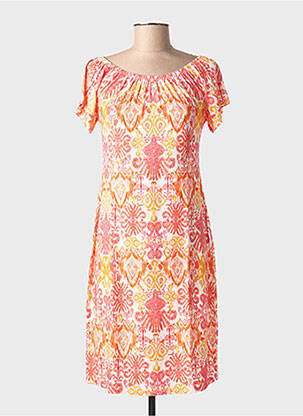 Rochie midi mâneci scurte mâneci scurte roz GEISHA femeie