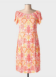 Rochie midi mâneci scurte mâneci scurte roz GEISHA femeie