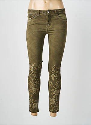 Blugi skinny elasticitate talie joasă verde VOODOO femeie