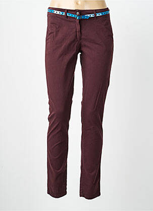 Pantalon chino țesătură poplin mărime normală roșu VOODOO femeie