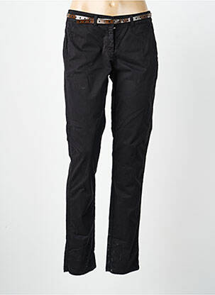 Pantalon chino țesătură poplin mărime normală negru VOODOO femeie