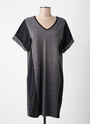 Rochie midi mâneci scurte mâneci scurte gri VOODOO femeie