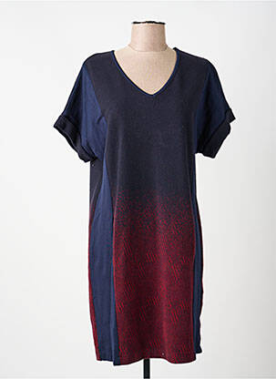 Rochie midi mâneci scurte mâneci scurte albastru VOODOO femeie