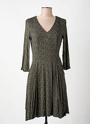 Rochie midi mâneci 3/4 mâneci 3/4 verde VOODOO femeie