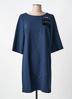 Rochie midi mâneci lungi mâneci lungi albastru VOODOO femeie