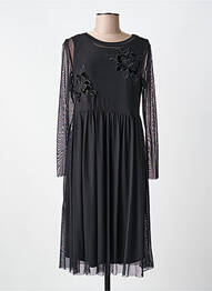 Rochie midi mâneci lungi mâneci lungi negru VOODOO femeie