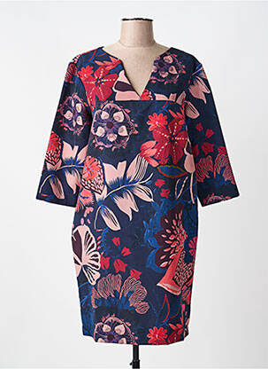 Rochie scurtă mâneci 3/4 mâneci 3/4 albastru VOODOO femeie