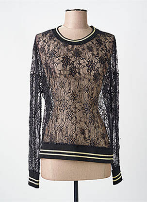 Top elasticitate mâneci lungi negru VOODOO femme