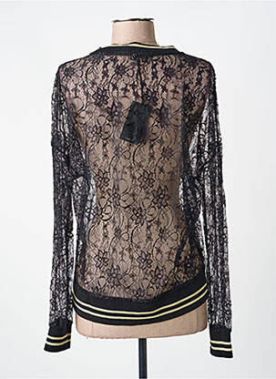 Top elasticitate mâneci lungi negru VOODOO femeie