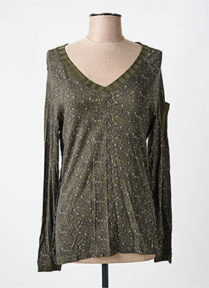 Top elasticitate mâneci lungi verde VOODOO femeie