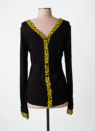 Top croială cambrată mâneci lungi negru VOODOO femeie