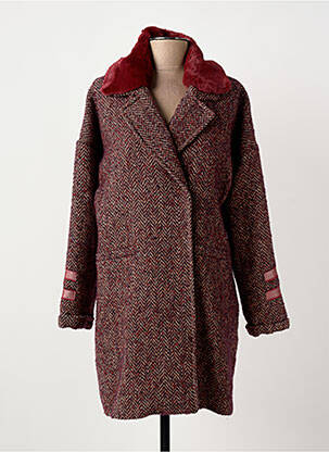 Palton lung roșu VOODOO femeie