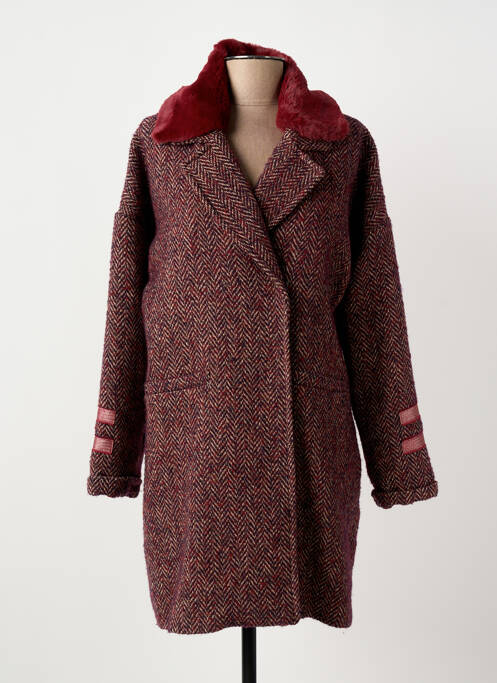 Palton lung roșu VOODOO femeie