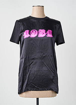 Tricou imprimeu fantezie mâneci scurte negru MAX MARA femeie