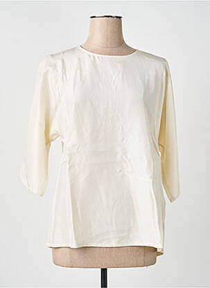 Bluză guler rotund mâneci 3/4 bej WEEKEND MAXMARA femeie