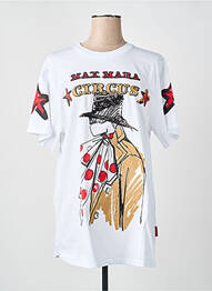 Tricou croială dreaptă mâneci scurte alb MAX MARA femeie