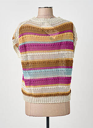 Pulover elasticitate mâneci scurte bej WEEKEND MAXMARA femeie
