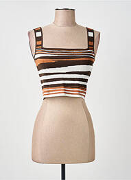 Top țesătură jersey bretele subțiri maro WEEKEND MAXMARA femme