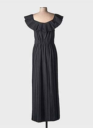 Rochie lungă mâneci scurte mâneci scurte negru MILVA.MI femeie