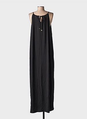 Rochie lungă țesătură poplin fără mâneci negru MAX MARA femeie