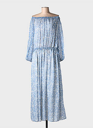 Rochie lungă mâneci lungi mâneci lungi albastru MAX MARA femeie