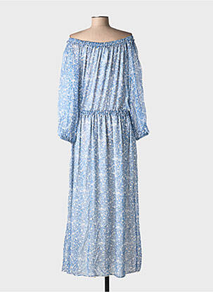 Rochie lungă mâneci lungi mâneci lungi albastru MAX MARA femeie