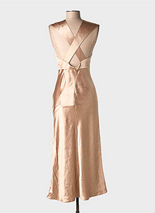 Rochie lungă mâneci scurte mâneci scurte maro MM BY MAXMARA femeie